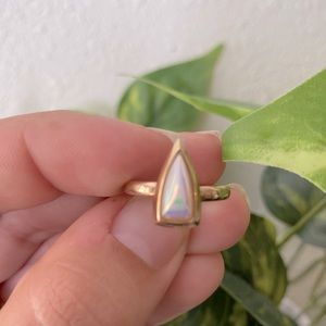 Vintage faux opal spike ring